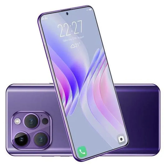 i15Pro Ultra 7,3 pouces Smartphone Grande Mémoire 4G / 5G Smartphone Ultra-mince 8GB + 256GB Visage Déverrouillage Double Carte SIM Téléphone Carte TF Smartphone