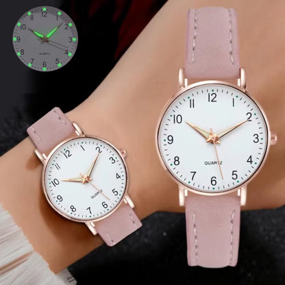 Montres Femmes Luxury Women Watches Luminous Leather Strap Digital Wristwatches Casual Business Wrist Clock Dress Reloj Mujer