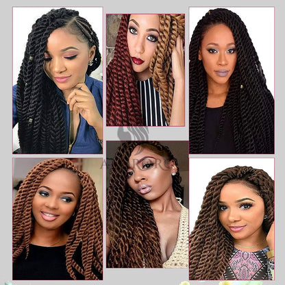 Havana Twist Crochet Hair 12Inch 18Inch 22Inch Synthetic Hair Extensions for Black Women Big Senegalese Twist Hair