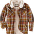 Men's Hooded Flannel Shirt Jacket with Berber Lining for Camp Nights