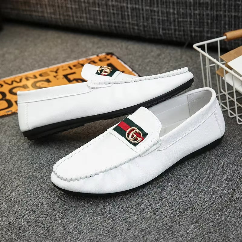 PU Leather Men'S Loafers Fashionable Men'S Casual Shoes Hot Selling Male Flats 2024 Walking Men'S Leisure Shoes Chaussure Hommes