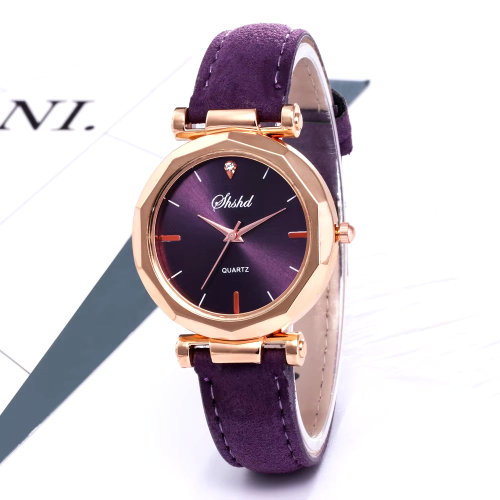 Fashion Women Watch Leather Strap Casual Watches Female round Dial Ladies Quartz Wristwatch Clock Gift Montres Femmes Reloj