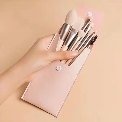 Makeup Brushes/Bags, 8 Pcs Portable Soft Makeup Brushes Set for Eyeshadow Foundation Powder Concealer Lip Blush Makeup (Multicolor with Bag)