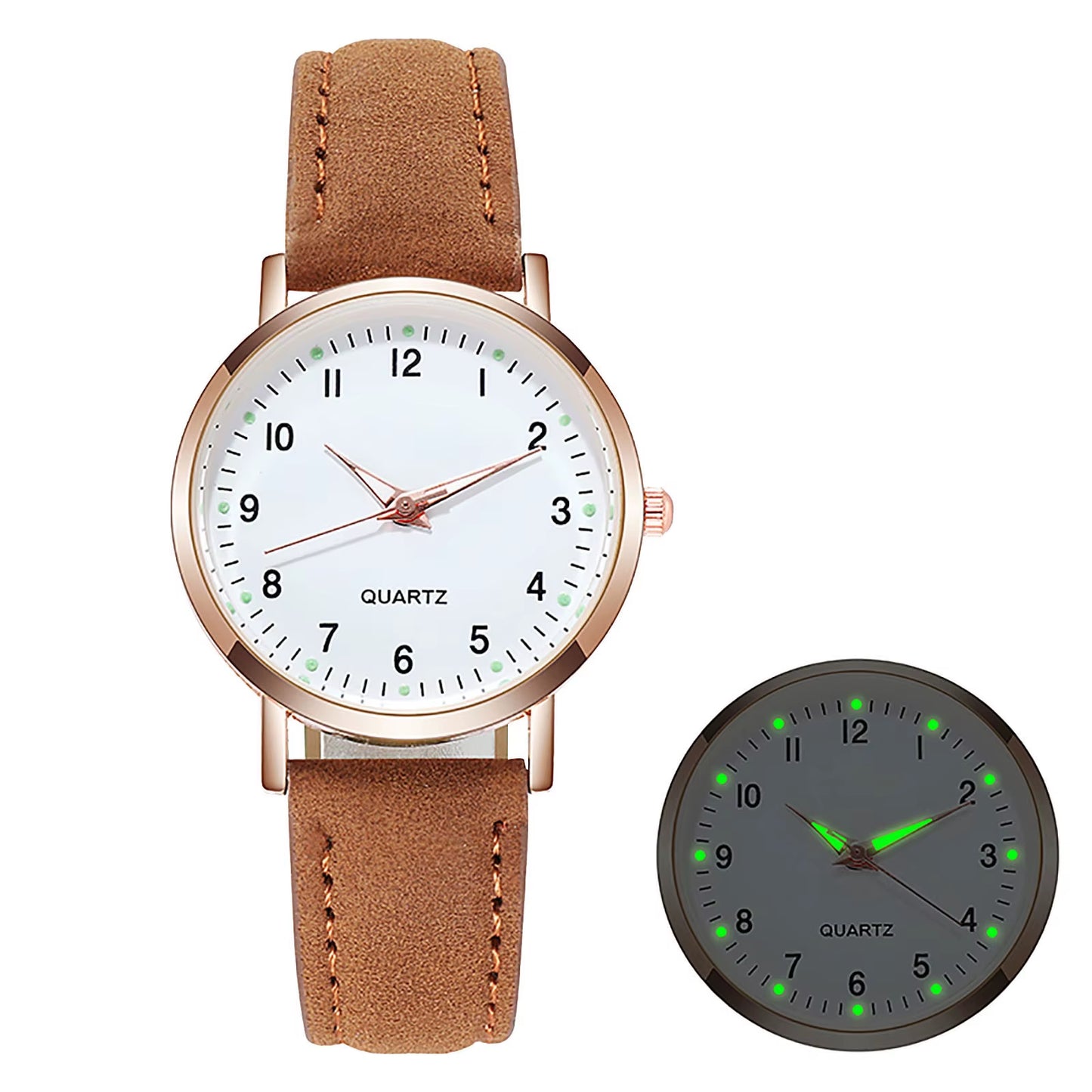 Montres Femmes Luxury Women Watches Luminous Leather Strap Digital Wristwatches Casual Business Wrist Clock Dress Reloj Mujer