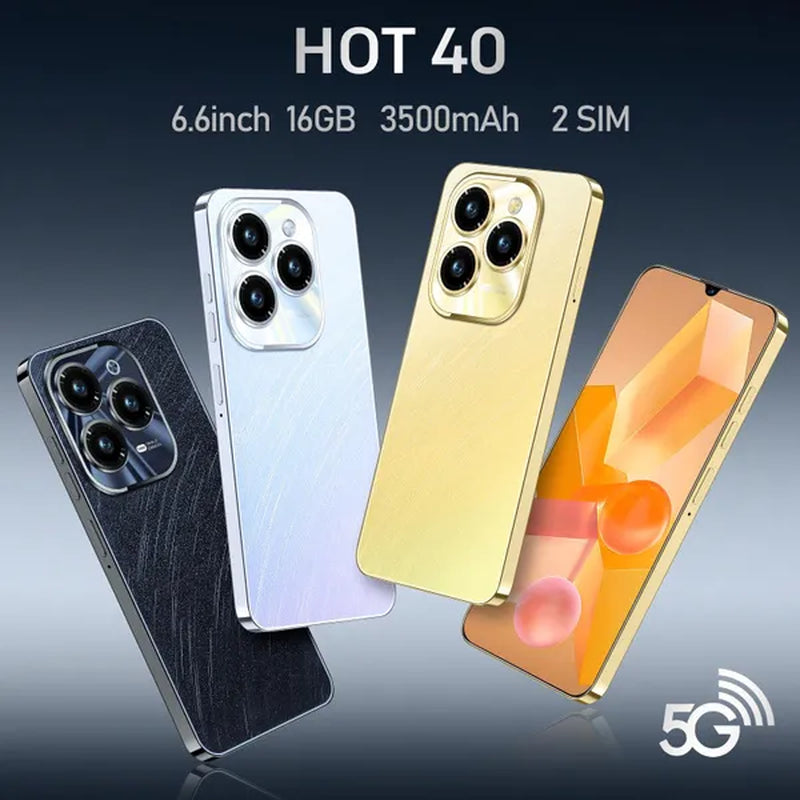 HOT40 Mobile Phones Android 16GB Celulares WIFI Smart Phone Low Price Cell Phones 3500Mah Dual SIM Card 4G HD Screen