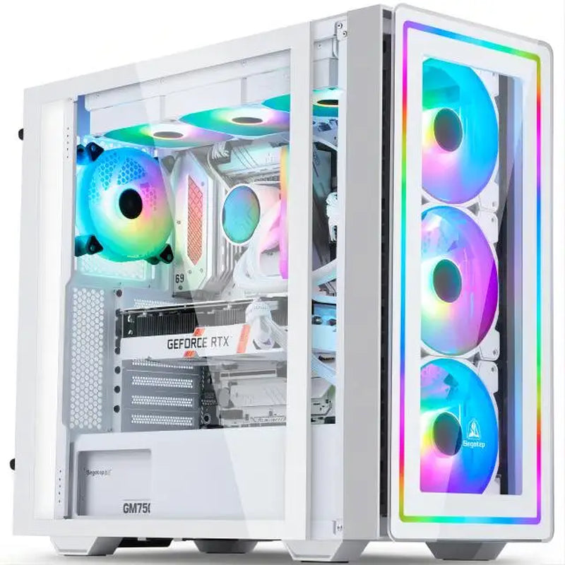 Gaming PC Core A8 7680 CPU with 16G RAM 500 G SSD ATX/ITX/M-ATX Full View Side Panel Temper Glass Front Gaming Pc Game