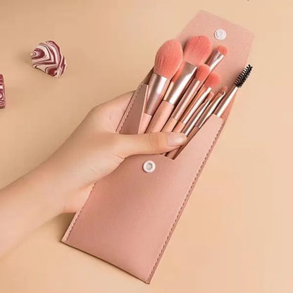 Makeup Brushes/Bags, 8 Pcs Portable Soft Makeup Brushes Set for Eyeshadow Foundation Powder Concealer Lip Blush Makeup (Multicolor with Bag)