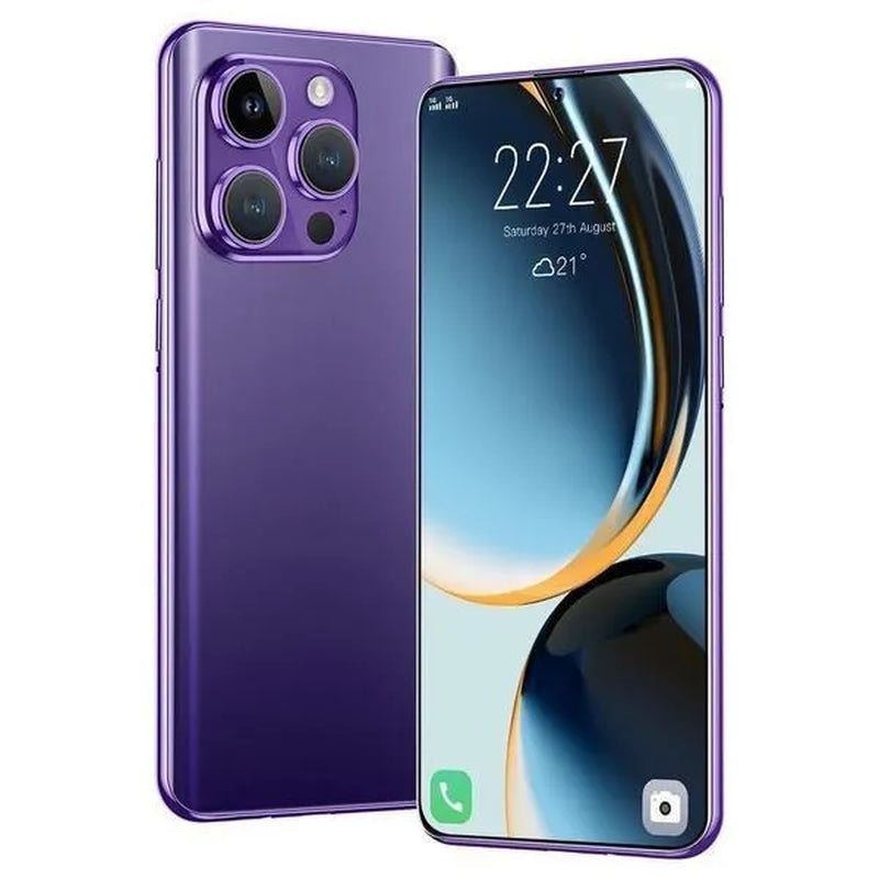 i15Pro Ultra 7,3 pouces Smartphone Grande Mémoire 4G / 5G Smartphone Ultra-mince 8GB + 256GB Visage Déverrouillage Double Carte SIM Téléphone Carte TF Smartphone