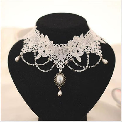 Wedding Lace Choker Necklaces Gland De Tatouage Choker Collier Noir Dentelle Choker Collier Vintage Femmes Bijoux De Mariage