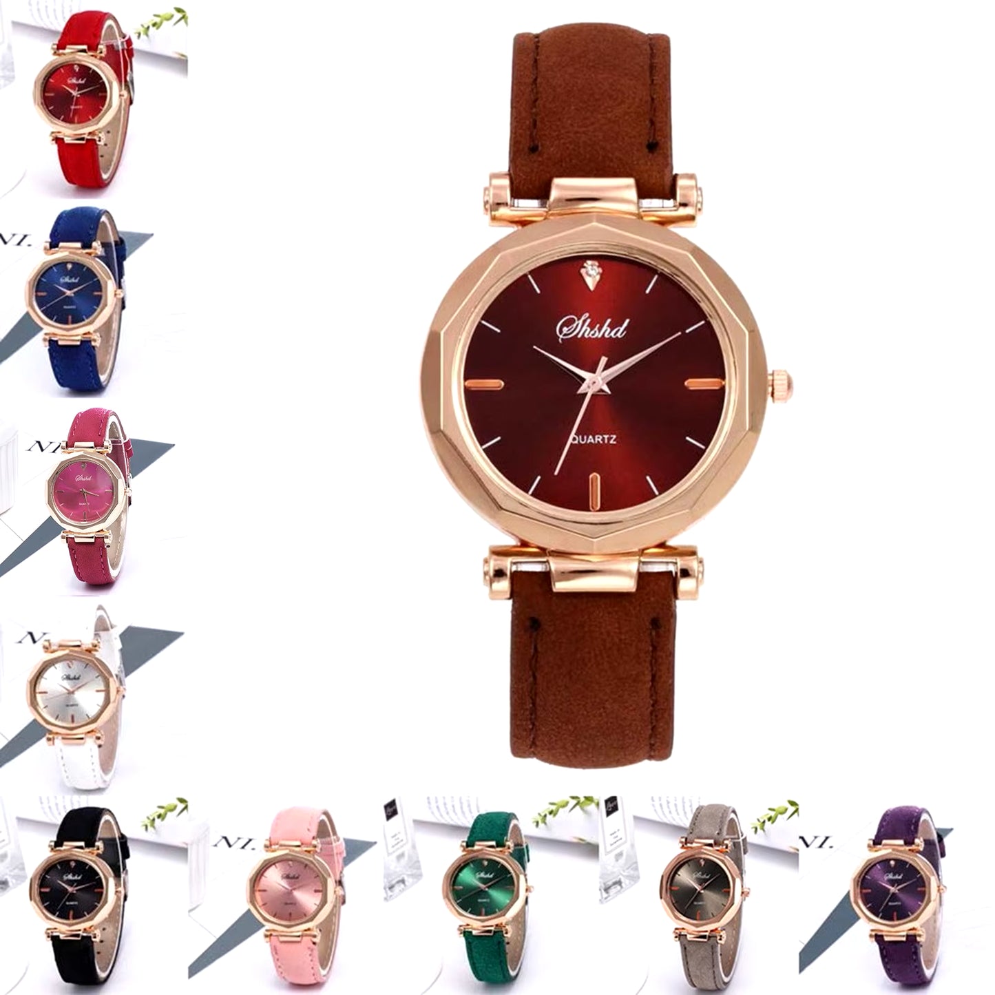 Fashion Women Watch Leather Strap Casual Watches Female round Dial Ladies Quartz Wristwatch Clock Gift Montres Femmes Reloj