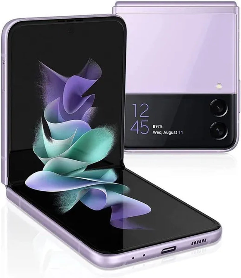 Samsung Galaxy Z Flip 3 5G 6.7'' SM-F711U 128GB Unlocked Lavender - Good