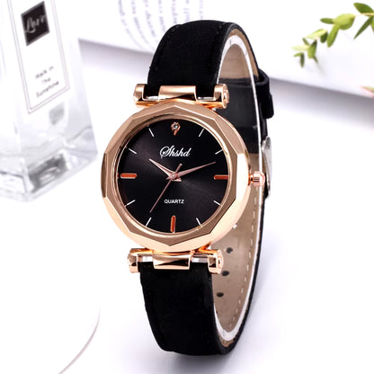 Fashion Women Watch Leather Strap Casual Watches Female round Dial Ladies Quartz Wristwatch Clock Gift Montres Femmes Reloj