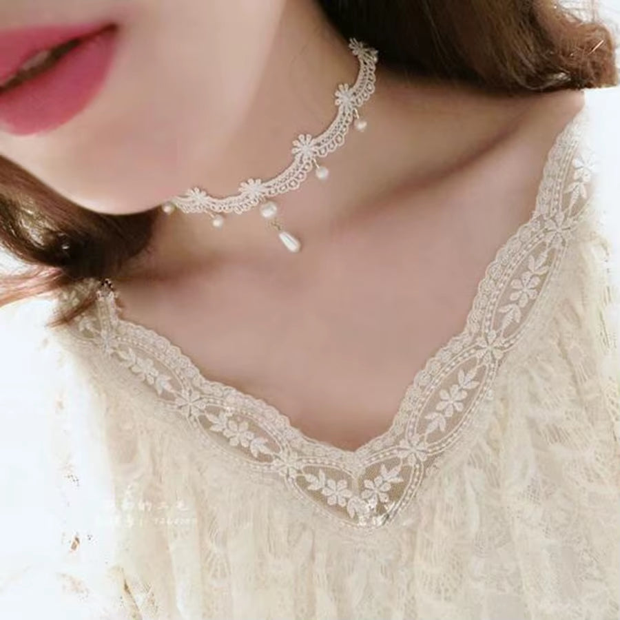 Wedding Lace Choker Necklaces Gland De Tatouage Choker Collier Noir Dentelle Choker Collier Vintage Femmes Bijoux De Mariage