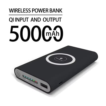 200000Mah Wireless Powerbank Portable Charger Twoway Wireless Fast Charging Powerbank Charger Type-C External Battery for Iphone