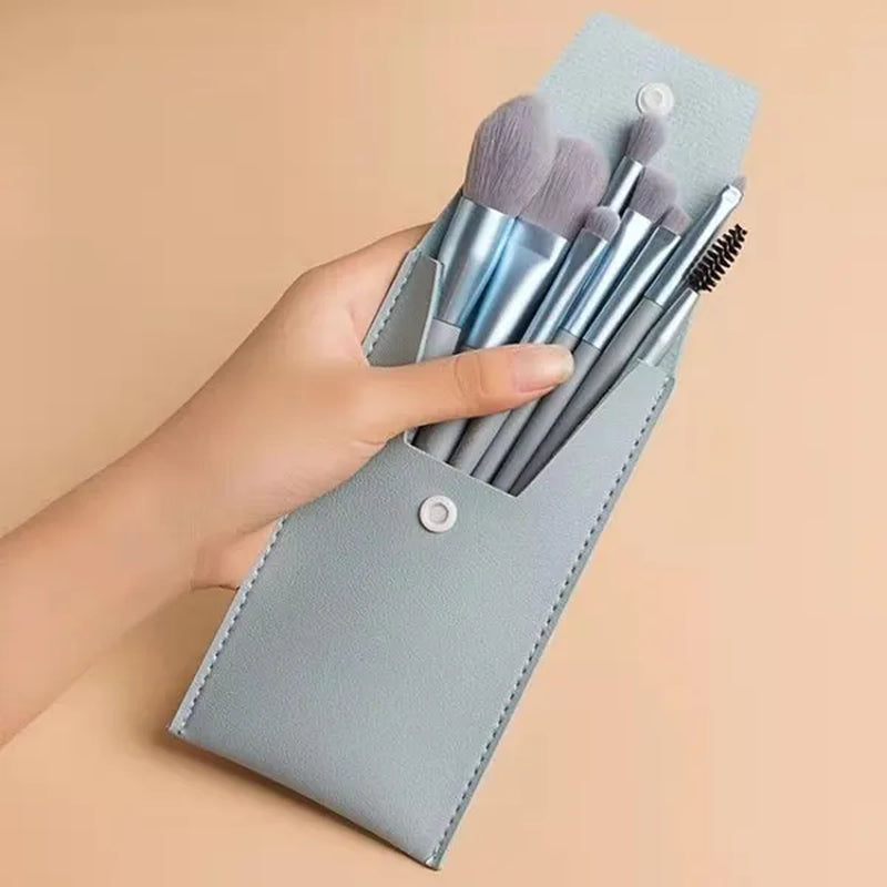 Makeup Brushes/Bags, 8 Pcs Portable Soft Makeup Brushes Set for Eyeshadow Foundation Powder Concealer Lip Blush Makeup (Multicolor with Bag)