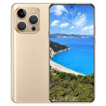 i15Pro Ultra 7,3 pouces Smartphone Grande Mémoire 4G / 5G Smartphone Ultra-mince 8GB + 256GB Visage Déverrouillage Double Carte SIM Téléphone Carte TF Smartphone