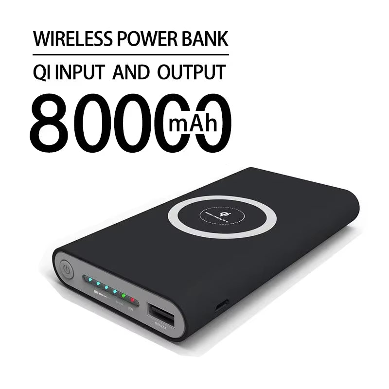 200000Mah Wireless Powerbank Portable Charger Twoway Wireless Fast Charging Powerbank Charger Type-C External Battery for Iphone